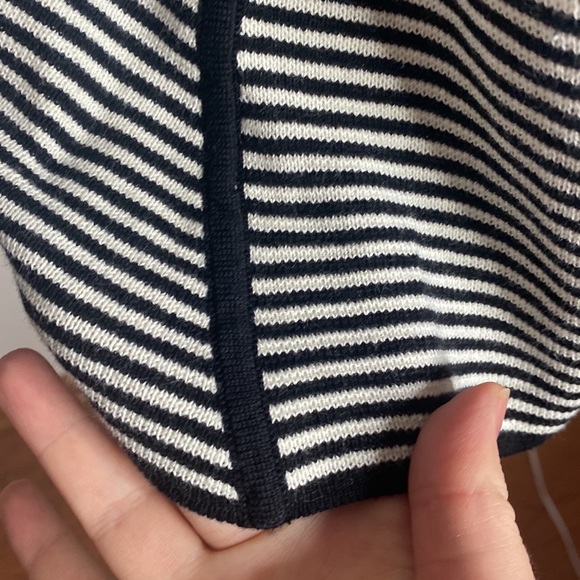Talbots striped open front shawl collar relaxed sweater cardigan size Mp - Picture 8 of 14